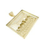 10K Yellow Gold Rectangular Last Supper Pendant 11.2Dwt