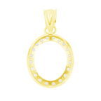 10K Yellow Gold Cubic Zirconia Letter "O" Pendant 0.4Dwt