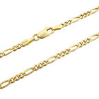 14K Yellow Gold Figaro Link Chain 2.5Mm 18.5In 5.2Dwt