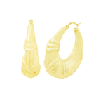 10K Yellow Gold Hollow Hoop Earrings 5.5Dwt