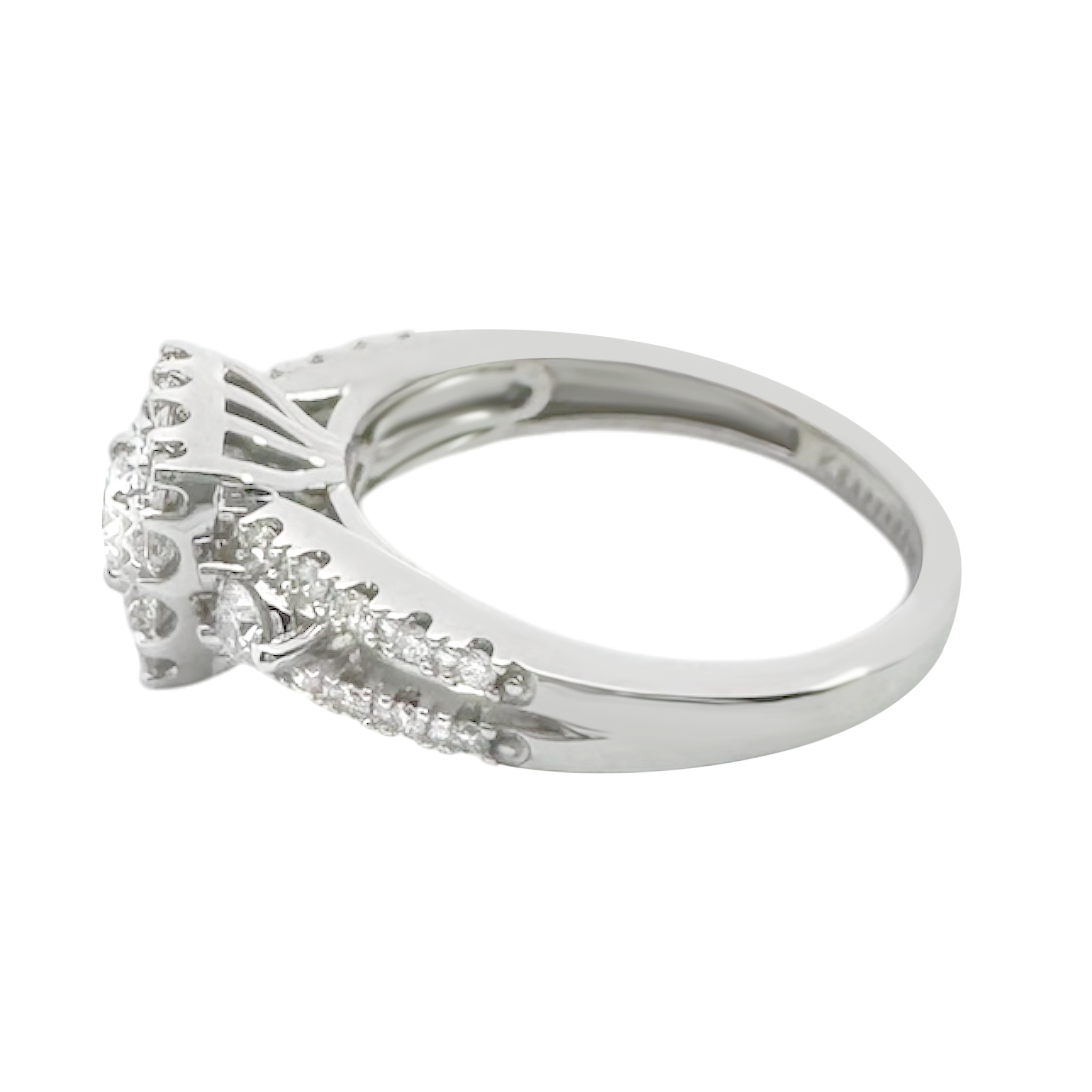 10K White Gold Diamond Engagement Ring Size 7 2.7Dwt