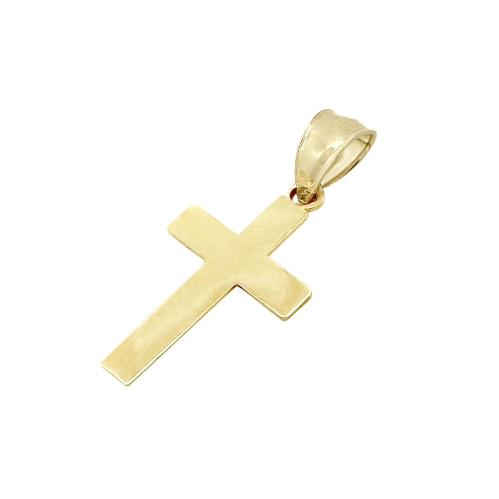 10K Yellow Gold Cross Pendant 0.4Dwt