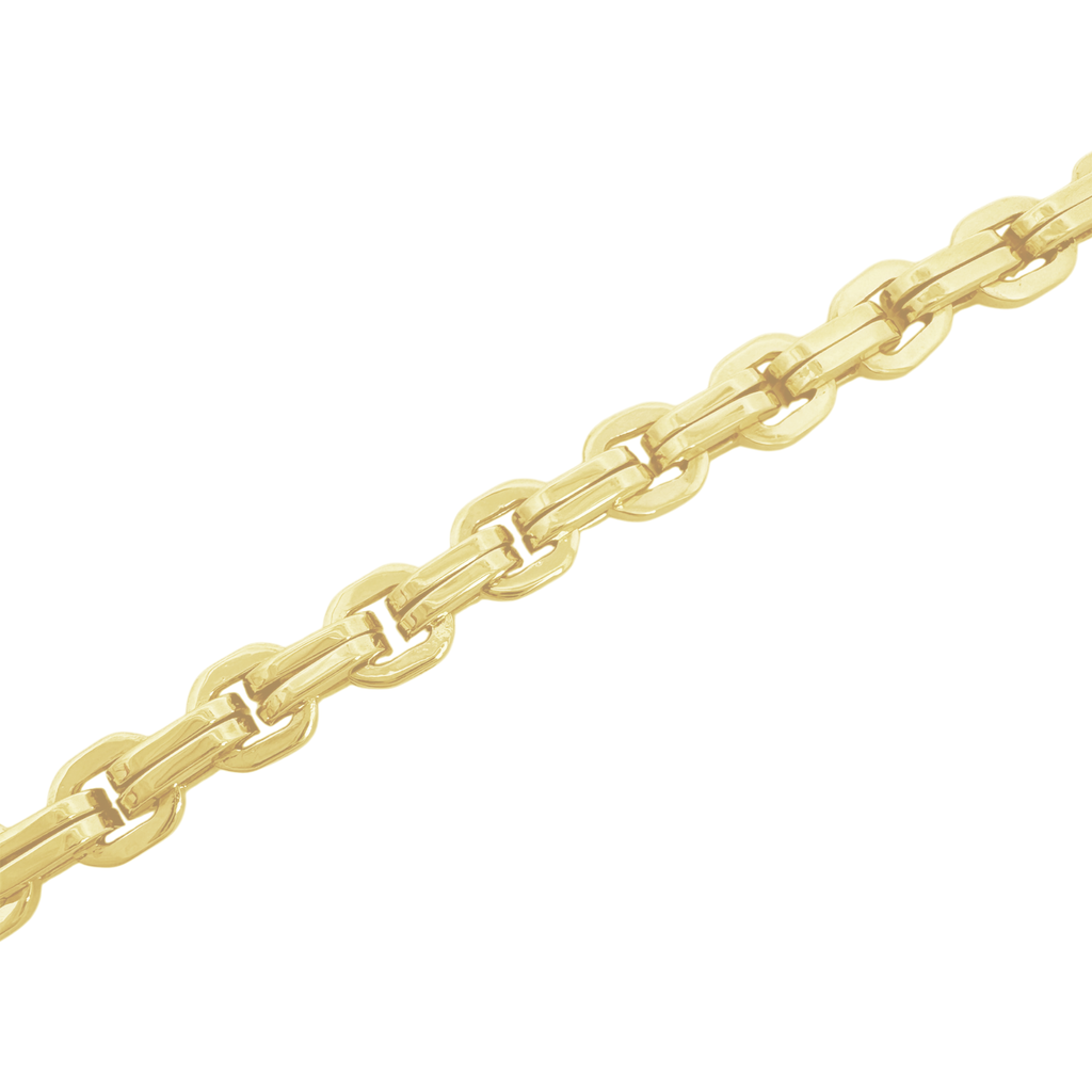 10K Yellow Gold Free Form Link Bracelet 6.5Mm 8.5In 7.9Dwt