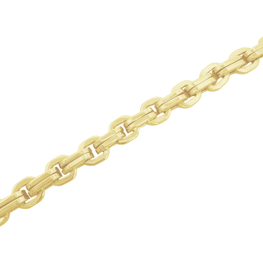 10K Yellow Gold Free Form Link Bracelet 6.5Mm 8.5In 7.9Dwt