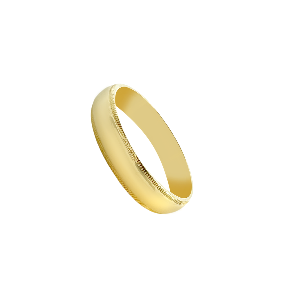 14K Yellow Gold Plain Wedding Band Size 7 1.9Dwt