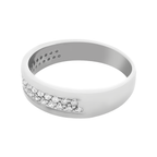 14K White Gold Diamond Wedding Band Mens Size 8.75 4.3Dwt