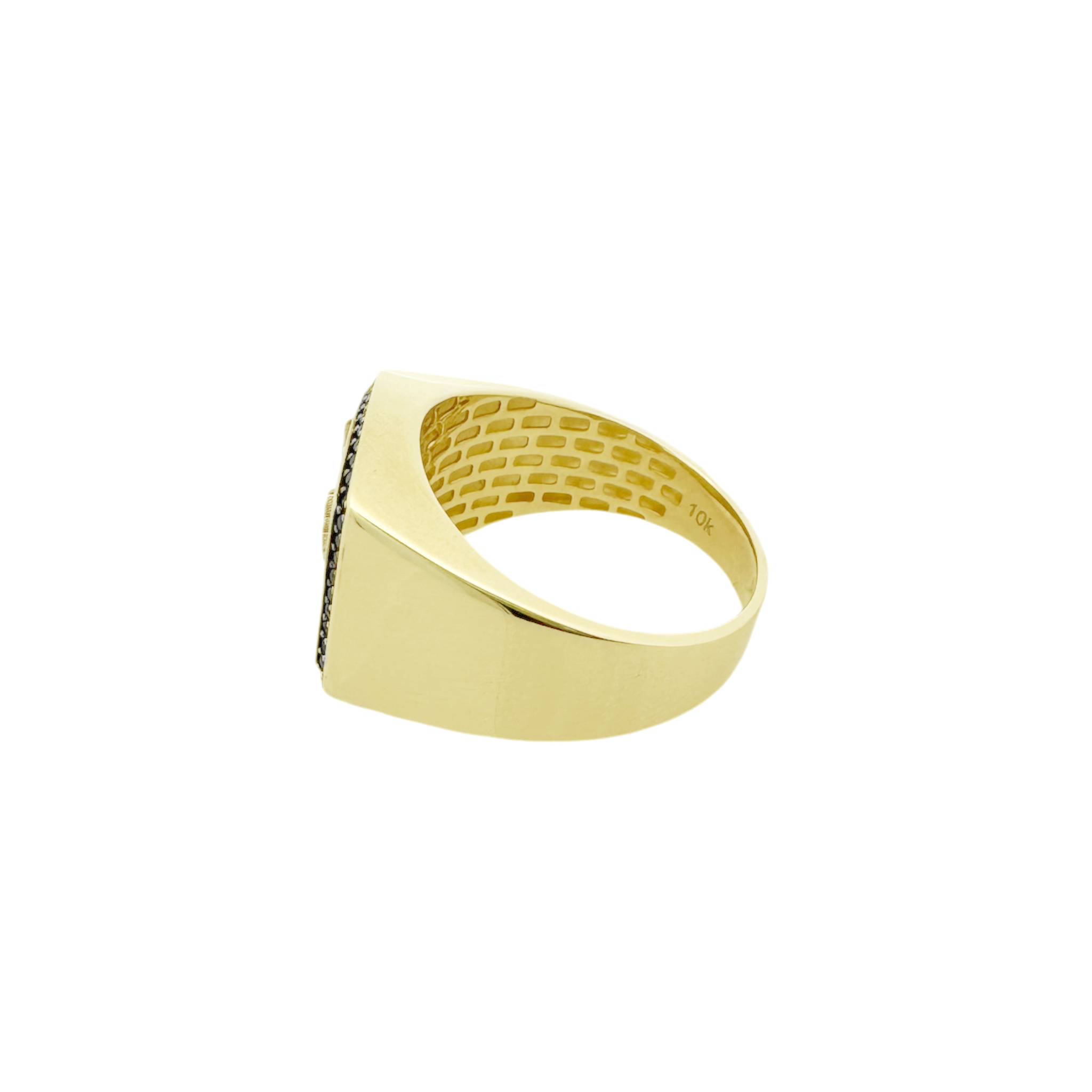 10K Two Tone Mens Eagle Ring Size 13 4.8Dwt