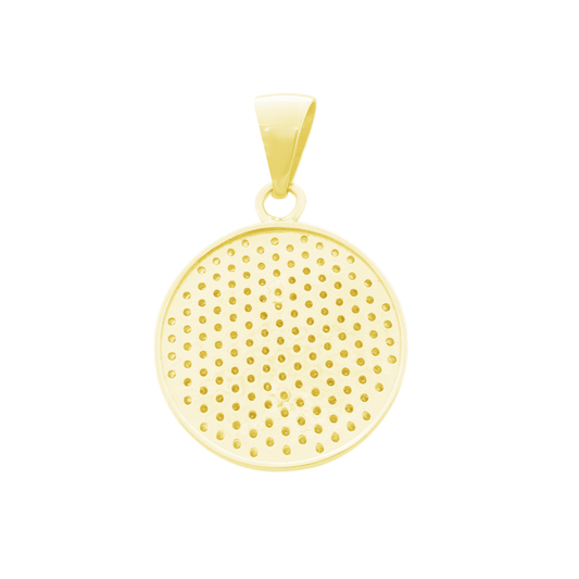 10K Yellow Gold Cz Double "C" Pendant 1.9Dwt