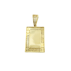 10K Yellow Gold Cz Ace Of Hearts Card Pendant 2.8Dwt