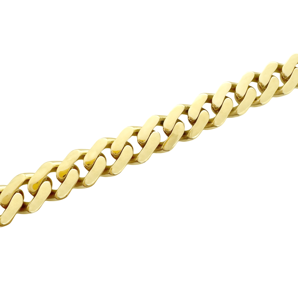 14K Yellow Gold Royal Monaco Link Bracelet 9Mm 8In 8.4Dwt