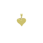 10K Yellow Gold Puff Heart Pendant 0.5Dwt