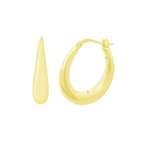 10K Yellow Gold Hollow Hoop Earrings 1.6Dwt