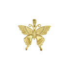 14K Yellow Gold Cz Butterfly Pendant 5.5Dwt