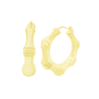 10K Yellow Gold Hollow Hoop Earrings 5.5Dwt