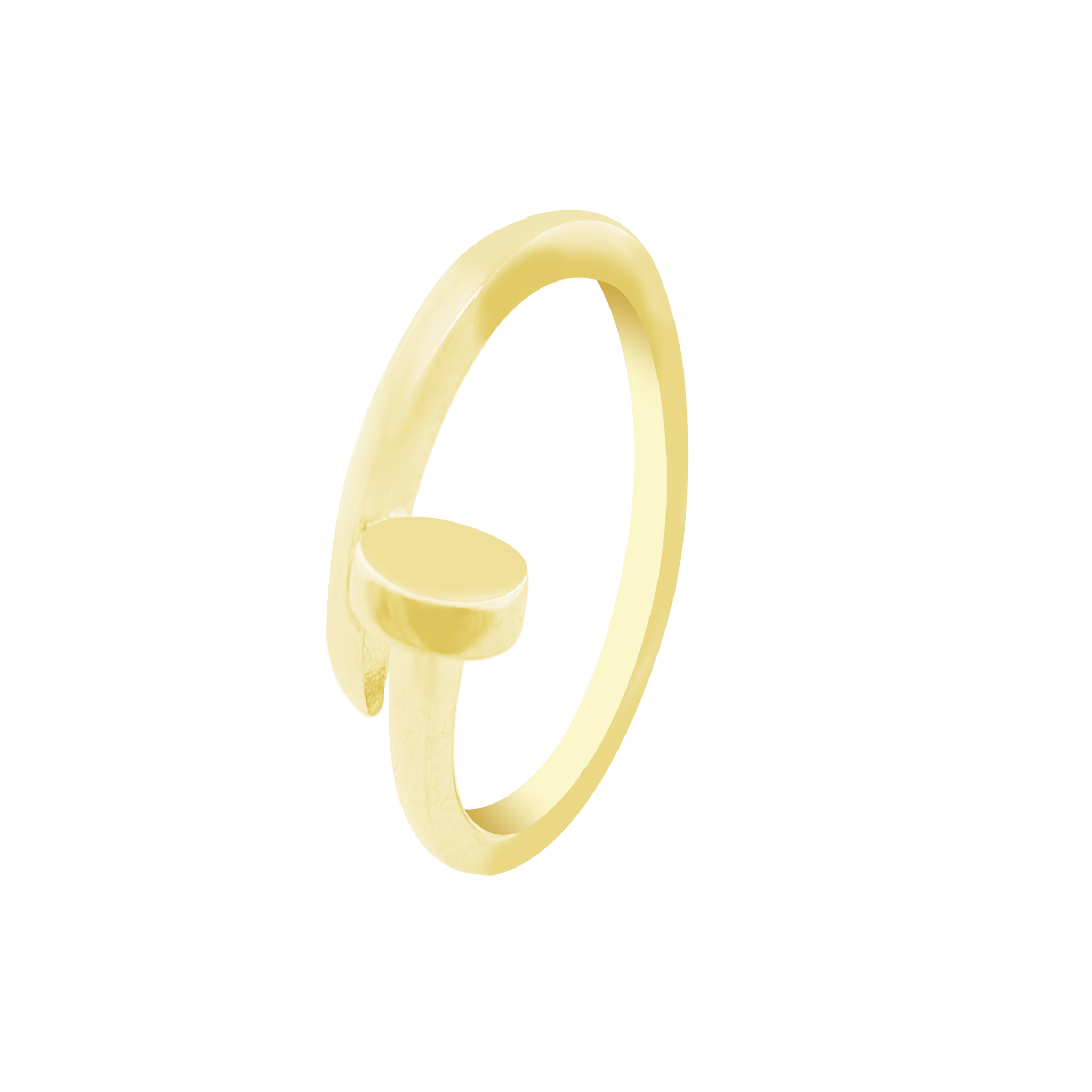 10K Yellow Gold Nail Style Hoop Earrings 2.0Dwt