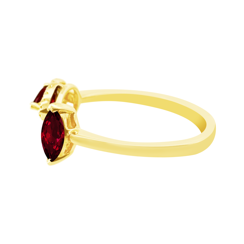 0.28Ct Dia 0.26Ct Ru 14K Yellow Gold Dia & Ruby Fashion Ring Size 7 1.1Dwt