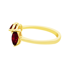 0.28Ct Dia 0.26Ct Ru 14K Yellow Gold Dia & Ruby Fashion Ring Size 7 1.1Dwt