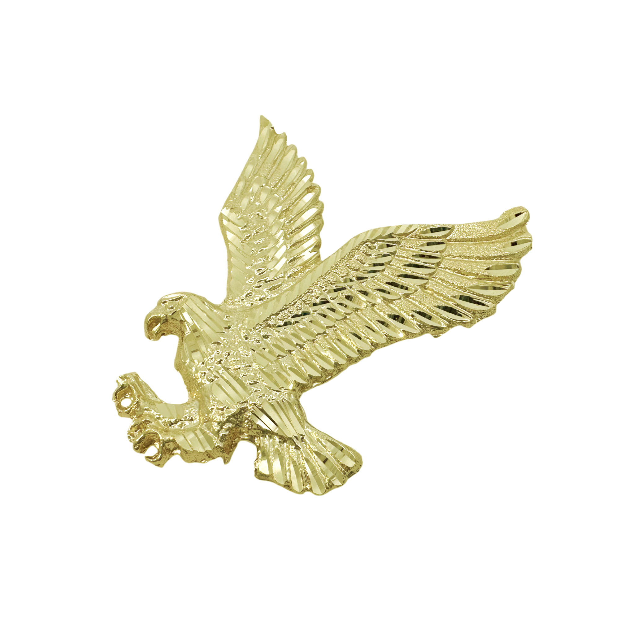 10K Yellow Gold Large Eagle Pendant 18.4Dwt