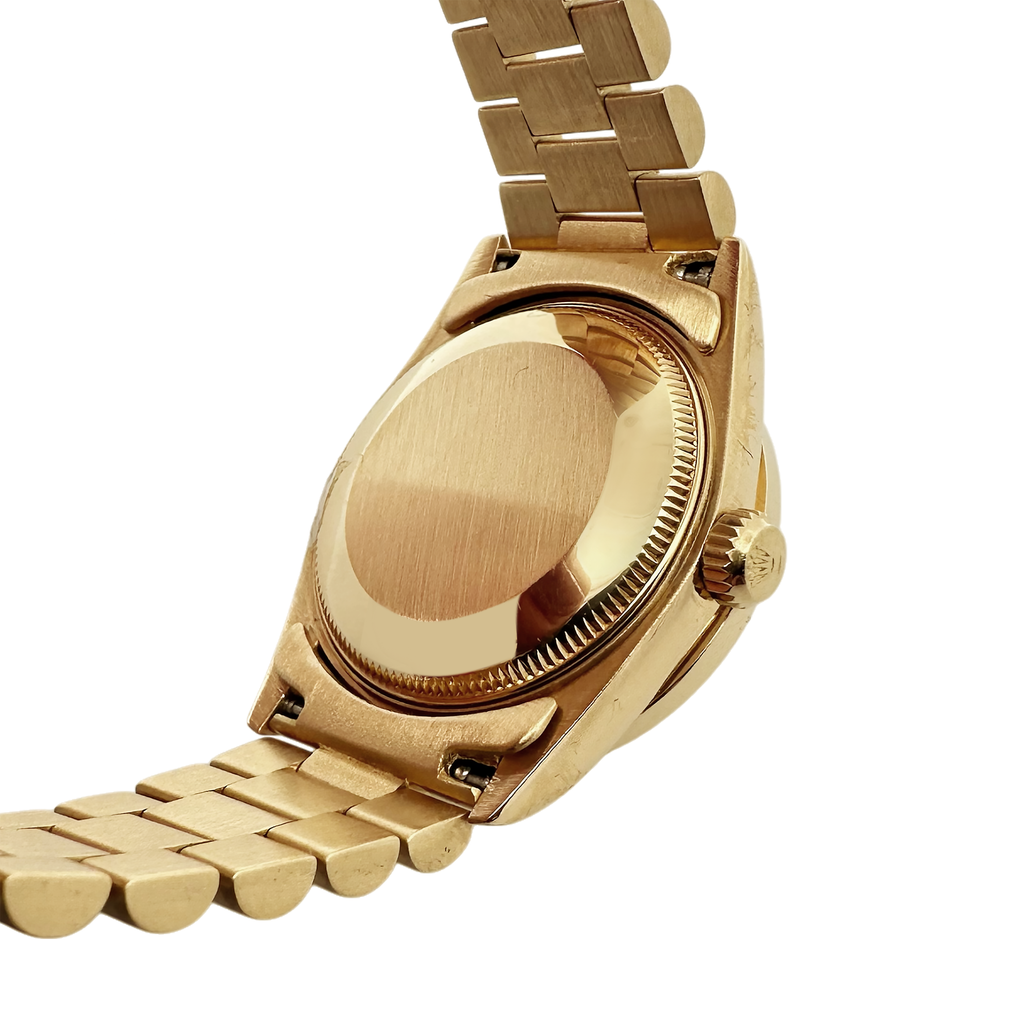 Pre-Owned 1986  Rolex President 31Mm Watch Champagne Diamond Dial & Bezel 18K Yellow Gold  68278