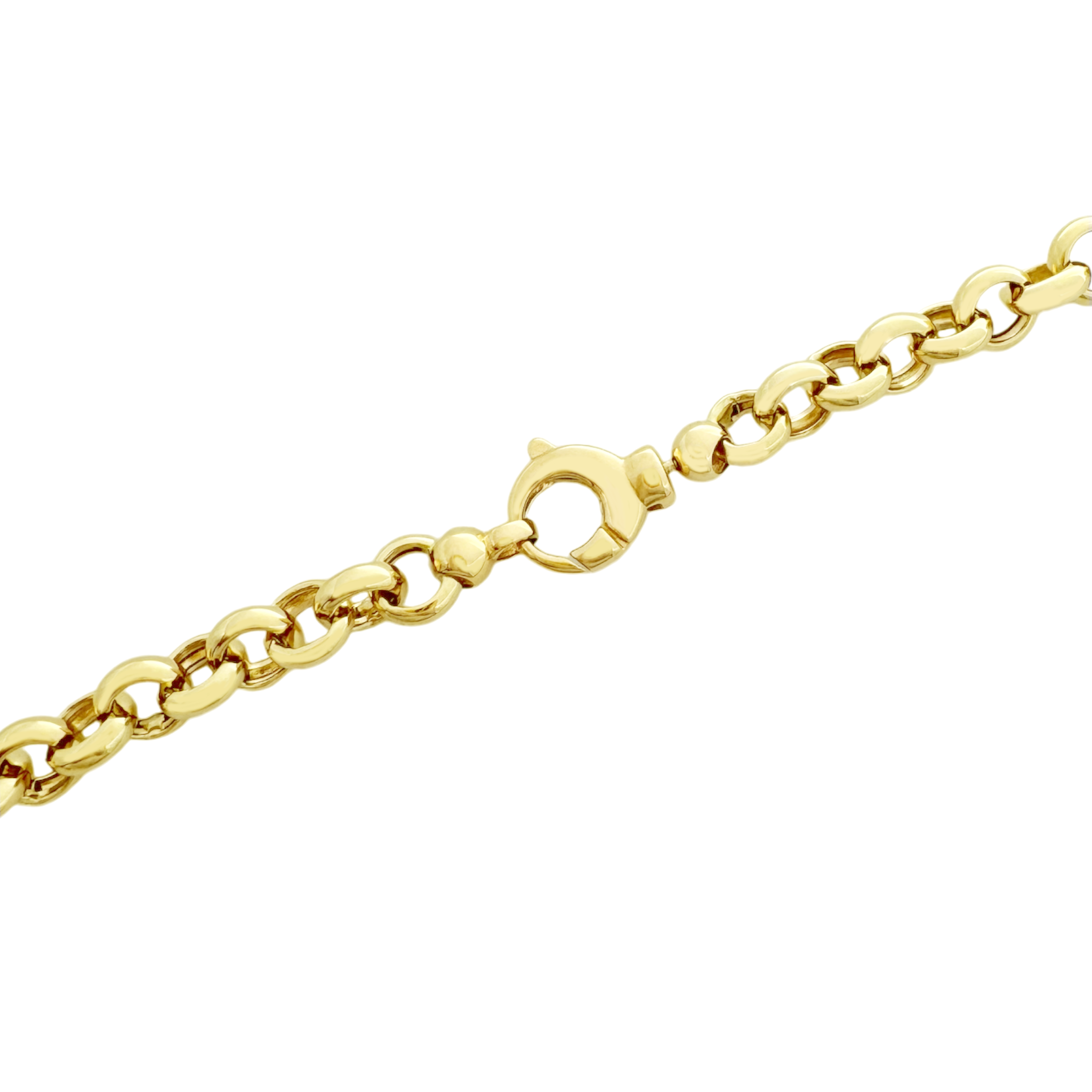 14K Yellow Gold Ladies Fancy Rolo Link Necklace 18.5In 9.8Dwt