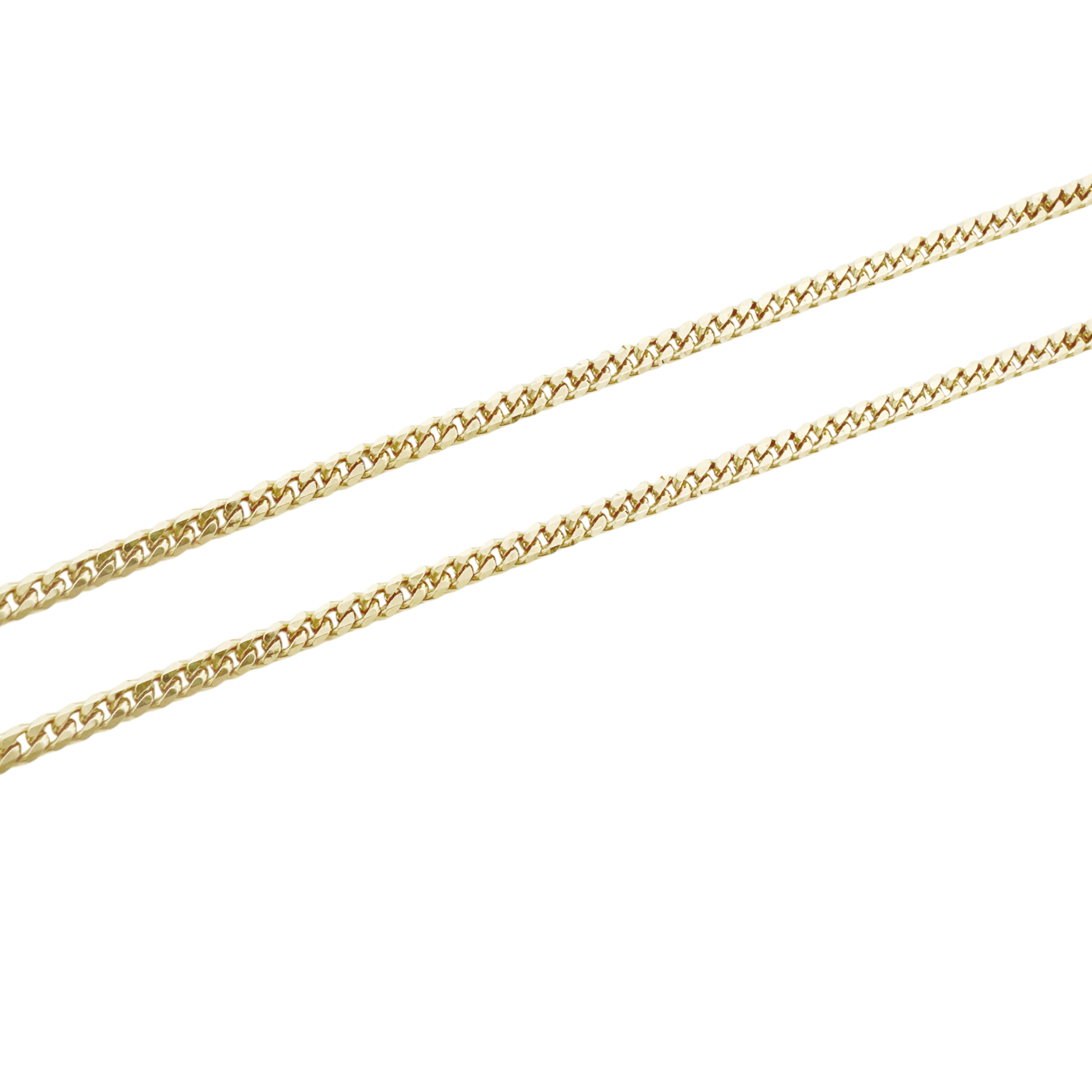 14K Yellow Gold Lobster Clasp Cuban Link Chain 2Mm 24In 5.4Dwt
