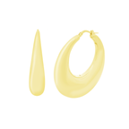 10K Yellow Gold Hollow Hoop Earrings 4.9Dwt