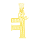 10K Yellow Gold Letter "F" Pendant 0.4Dwt