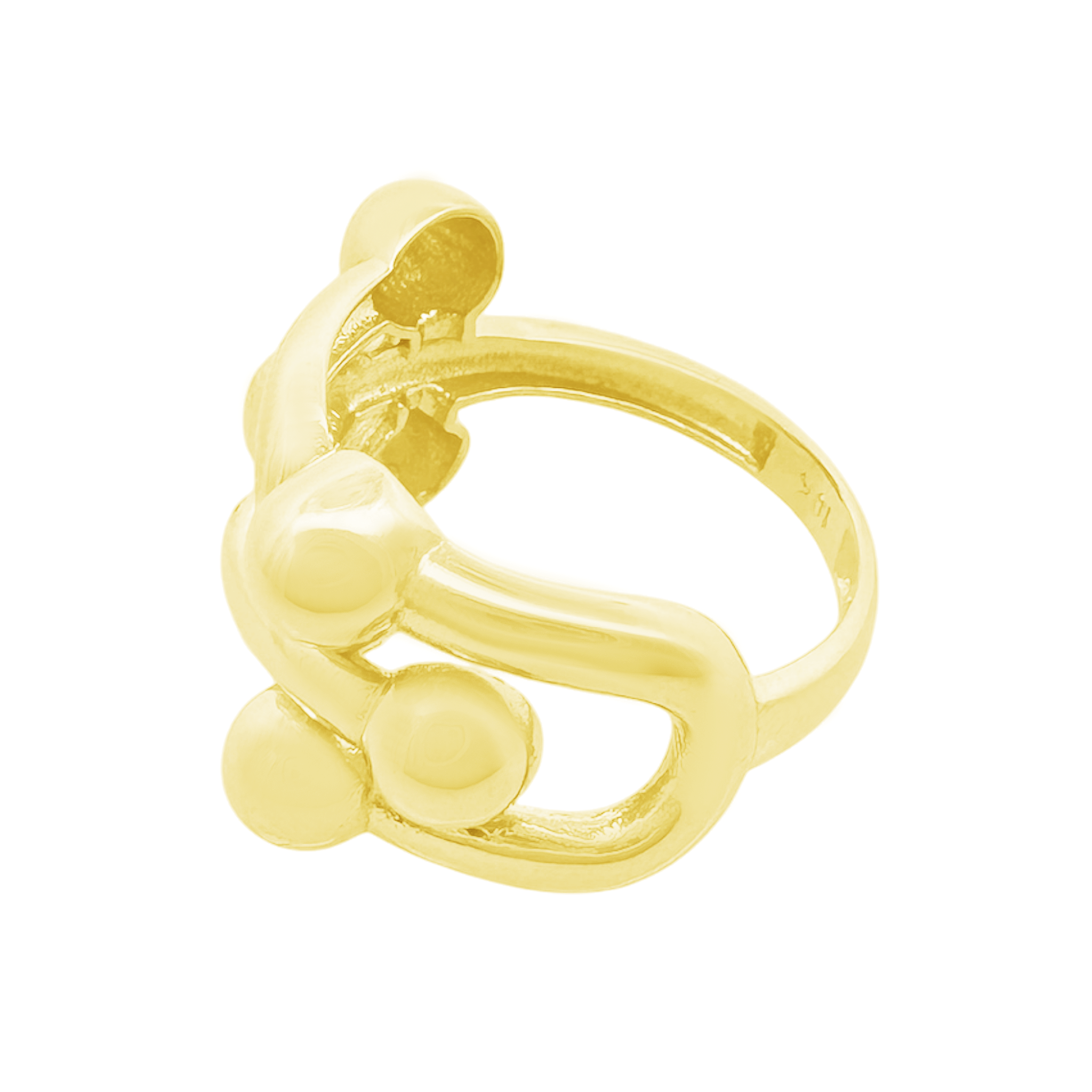 10K Yellow Gold Stirrup Style Ring Size 6.5 2.3Dwt