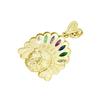 10K Yellow Gold Indian Chief Pendant 3.3Dwt