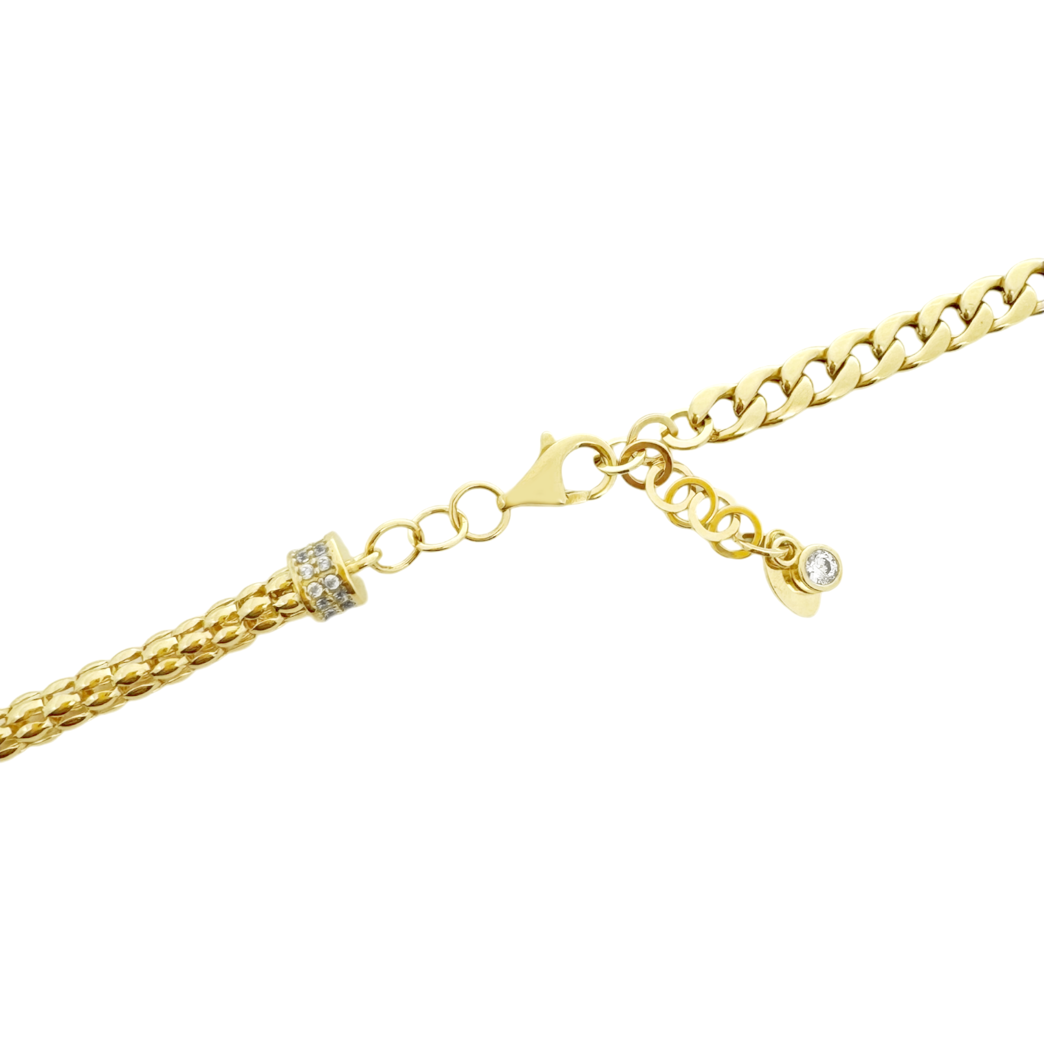 14K Yellow Gold Ladies Fancy Link Heart Pendant Necklace 19In 10.3Dwt