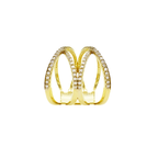 10K Yellow Gold Cz Fashion Ring Size 7 3.3Dwt