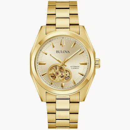 Bulova Surveyor Mens Gold-Tone Stainless Steel Bracelet (97A182)