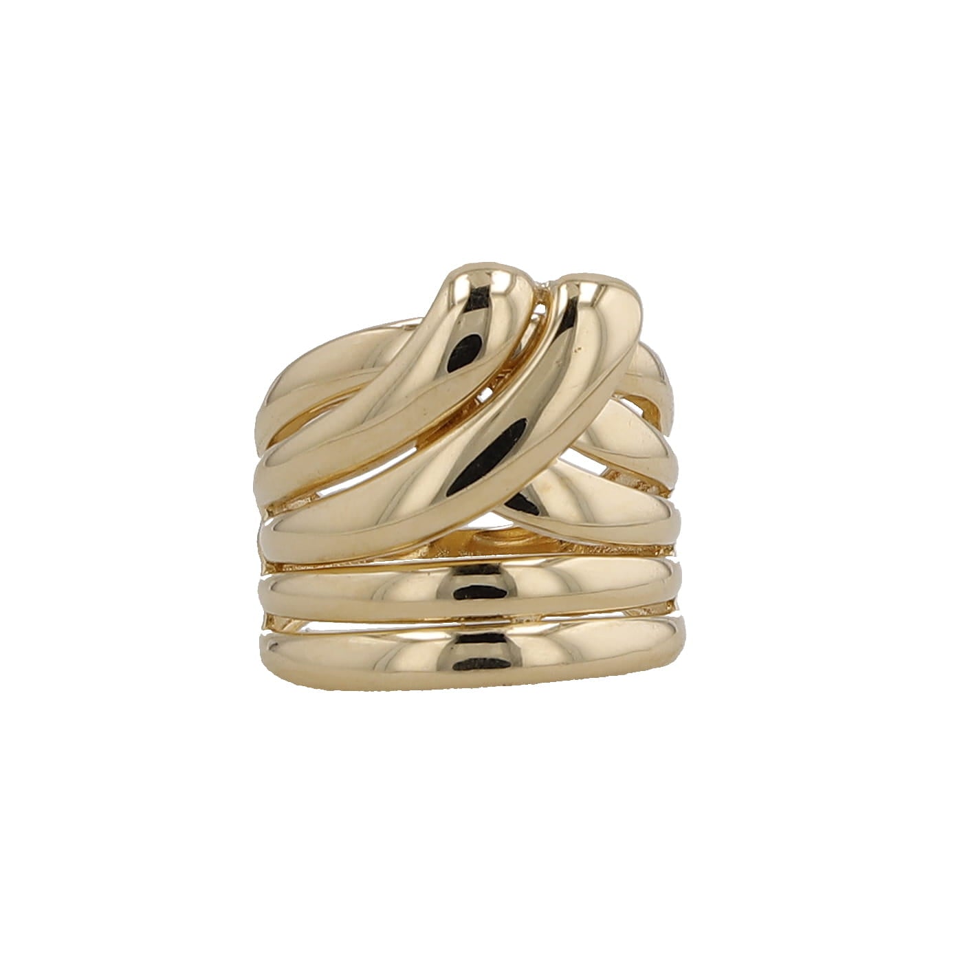 14K Yellow Gold Ladies Fashion Ring Size 7 3.7Dwt