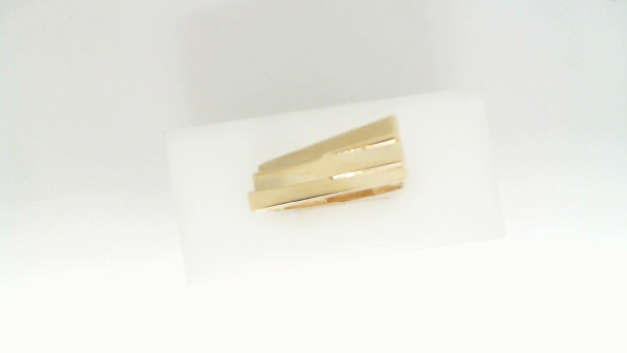 14K Yellow Gold Ladies Asymmetrical 3 Layer Ring Size 8 1.8Dwt