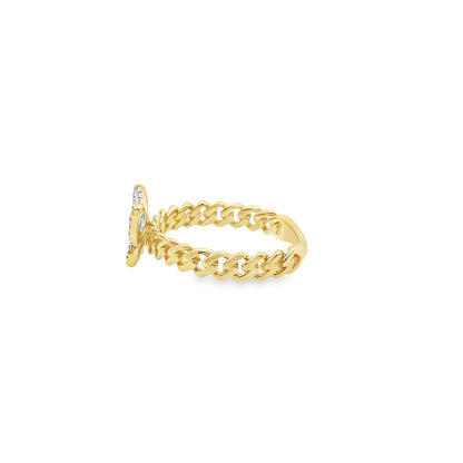 0.25Ct 14K Yellow Gold Diamond Butterfly Ring Size 7 1.7Dwt