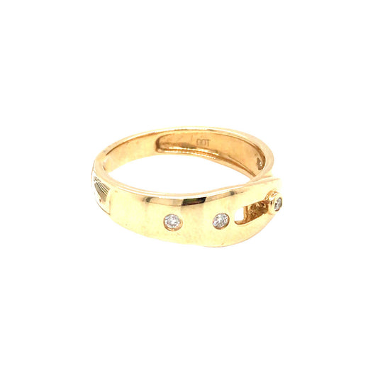 0.08Ctw 14K Yellow Gold Diamond Fashion Ring Size 7 2.2