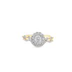 0.50Ctw 10K Yellow Gold Diamond Wedding Set Size 7 1.9Dwt