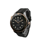 Omega Seamaster Axial 8800 Black Dial Rose Tone Accents Rubber Strap