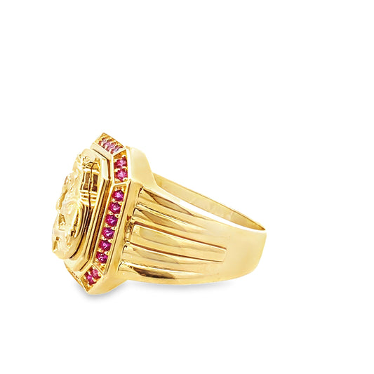 14K Yellow Gold Santa Barbara  Ring Size 11 5.9Dwt