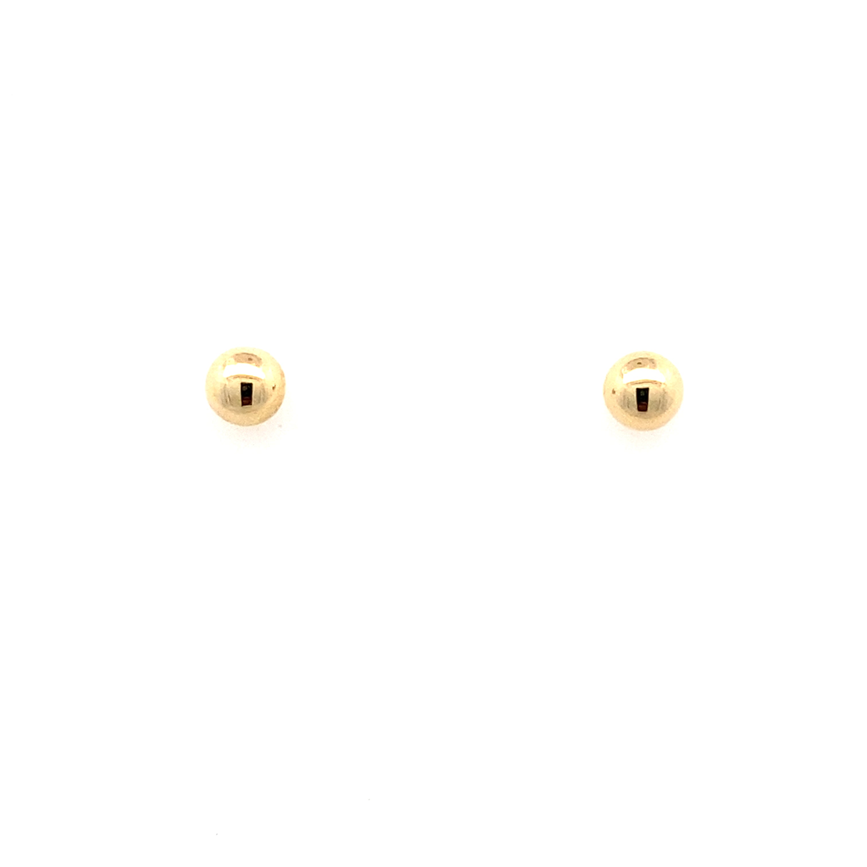 14K Yellow Gold 5Mm Ball Stud Earrings