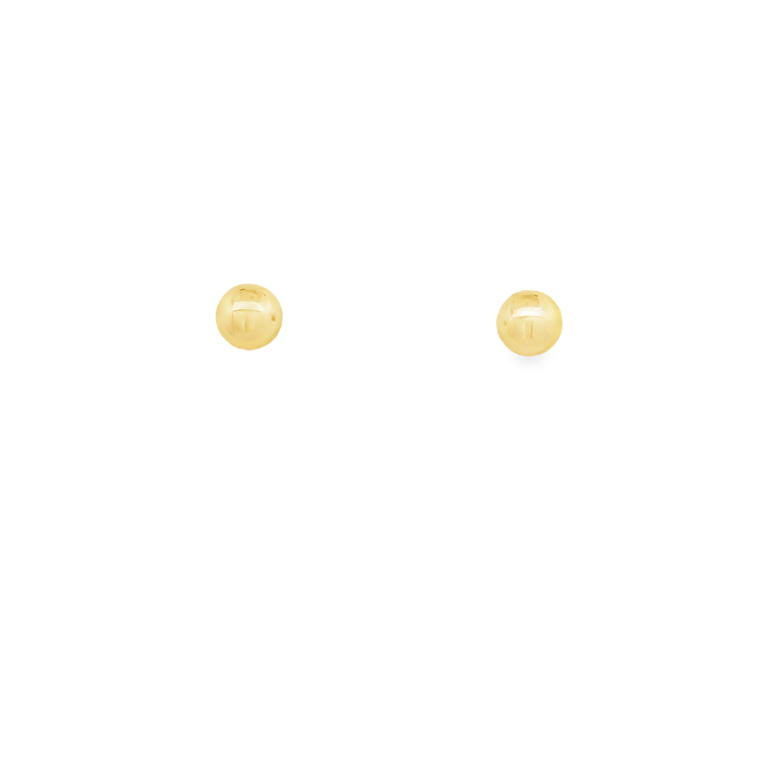 14K Yellow Gold 6Mm Ball Stud Earrings