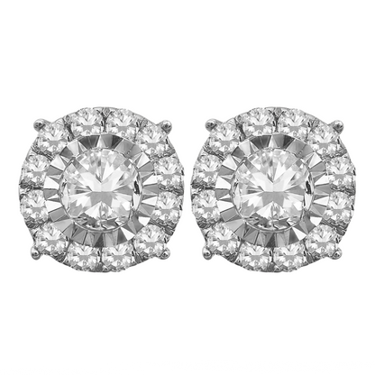 0.52Ctw 14K Yellow Gold Diamond Stud Earrings