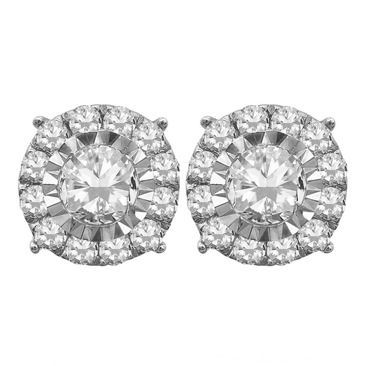 0.52Ctw 14K Yellow Gold Diamond Stud Earrings