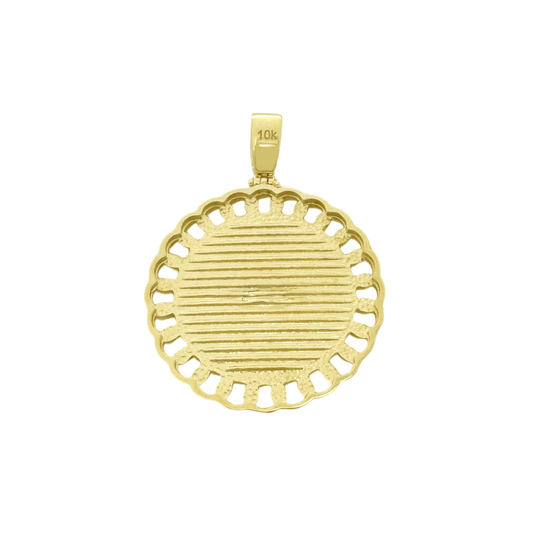 10K Yellow Gold Round Horse Pendant 5.1Dwt