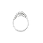 0.20Ctw 10K White Gold Diamond Lds Engagement Ring Size 7 1.4Dwt