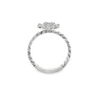 0.25Ct 14K White Gold Diamond Fashion Ring Size 7 1.9Dwt