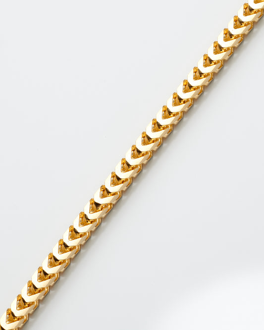 14K Yellow Gold Solid Franco Link Bracelet 4Mm 8In 12.2Dwt