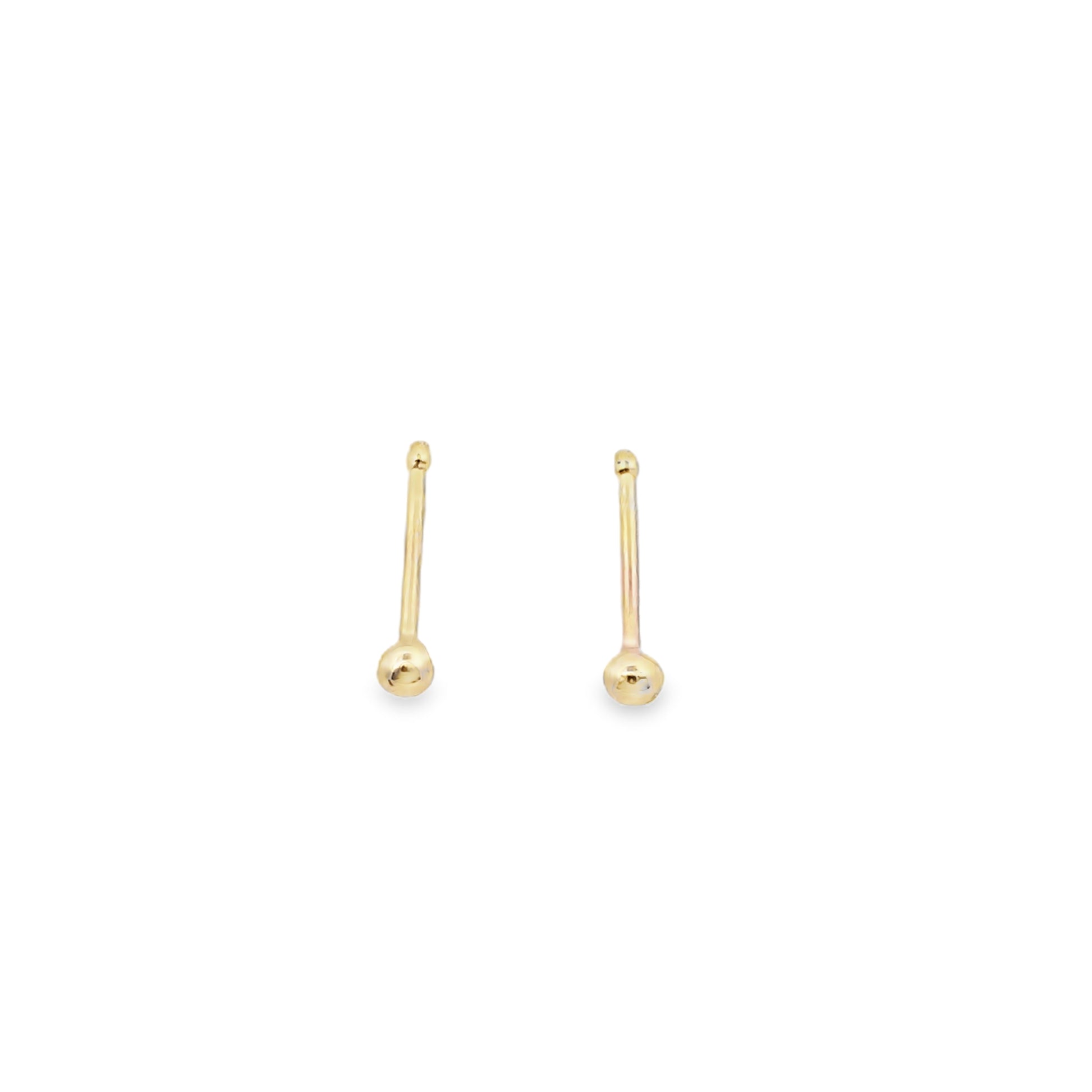 14K Yellow Gold  Stud Nose Ring