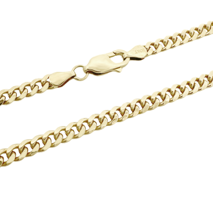 10K Yellow Gold Lobster Clasp Cuban Link Chain 4Mm 24.5In 17.1Dwt/26.7G