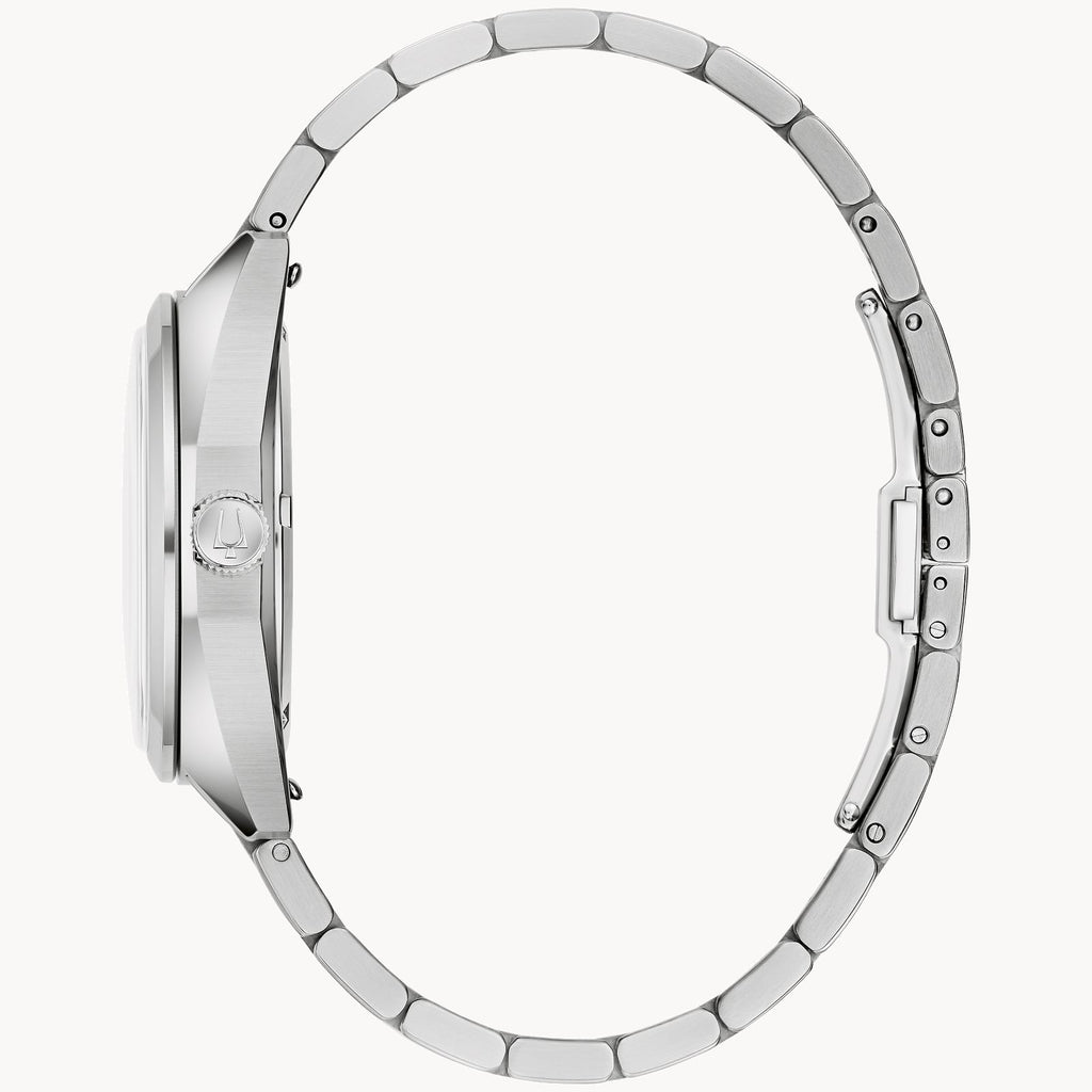 Bulova Jet Star Watch (96B401) Stainless Steel, Burgundy Dial